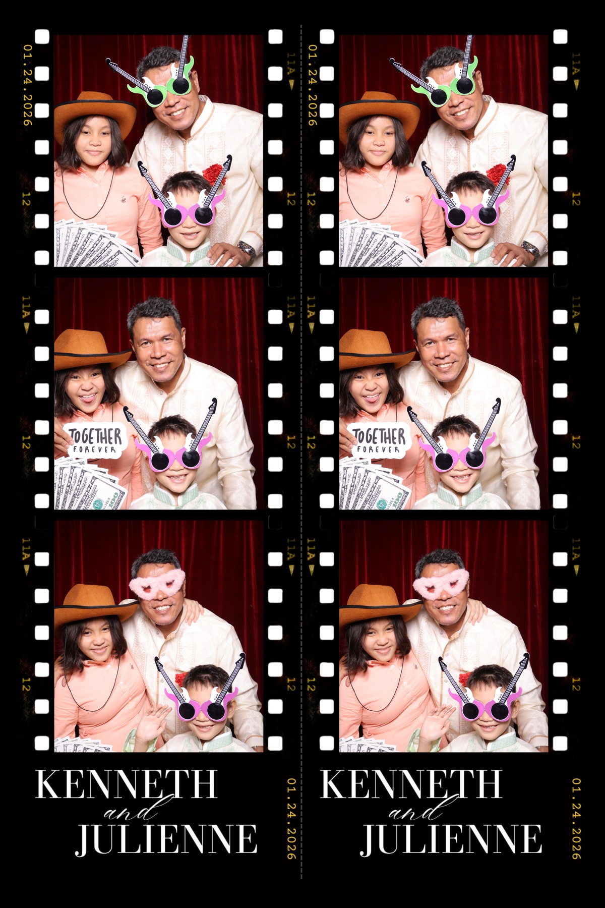 Number balloons towering over a debut photostrip at an Iloilo City photo booth