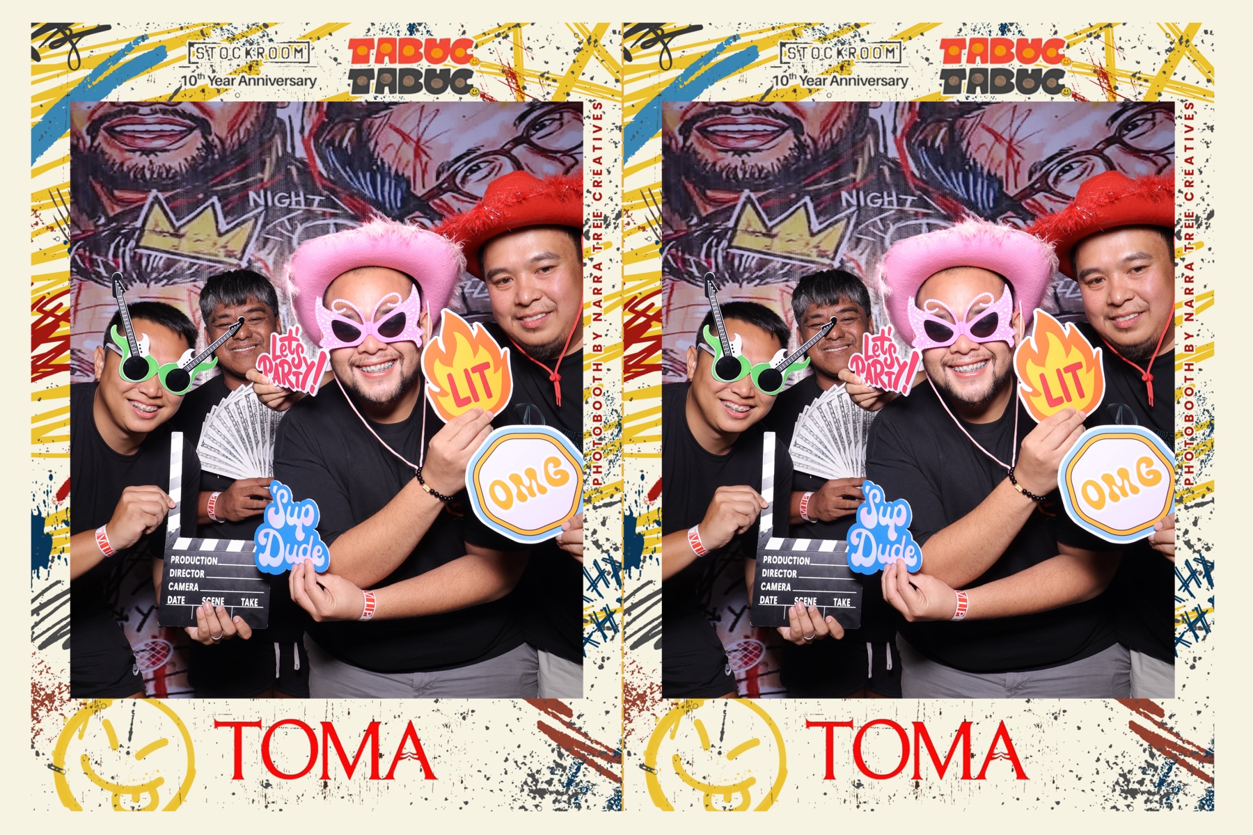 Crowns and glittered fans at an Iloilo debut celebration photo booth